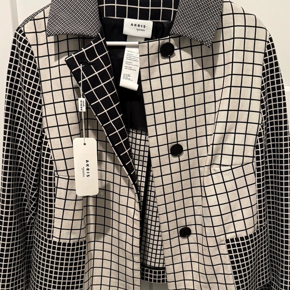 Akris Punto Jackets & Blazers - Akris Punto Black & White Grid Patchwork Jacket